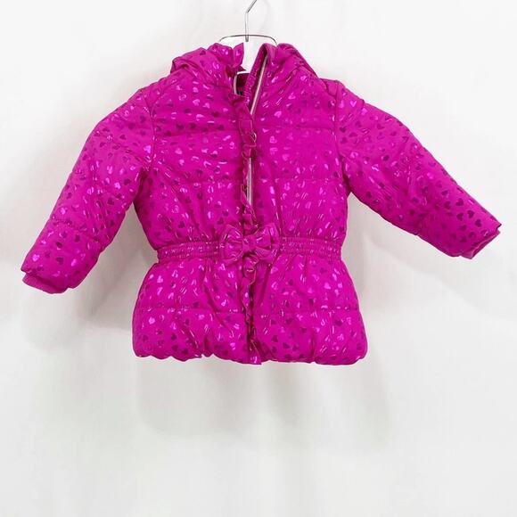 ROTHSCHILD Toddler Pink Heart Print Winter Jacket